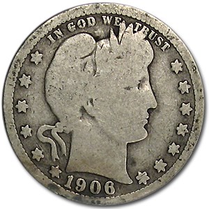 1906-O Barber Quarter Good