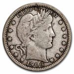 1906-O Barber Quarter VF