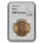 1906-S $20 Liberty Gold Double Eagle MS-63 NGC
