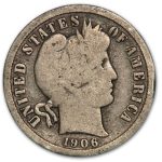 1906-S Barber Dime Good