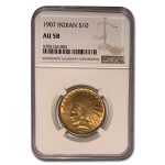 1907 $10 Indian Gold Eagle AU-58 NGC