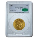 1907 $10 Liberty Gold Eagle MS-63 PCGS CAC