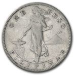 1907-1912 Philippines Silver 1 Peso Avg Circ