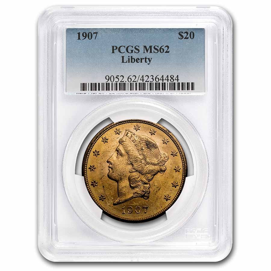 1907 $20 Liberty Gold Double Eagle MS-62 PCGS