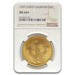 1907 $20 St Gaudens Gold Double Eagle MS-66+ NGC
