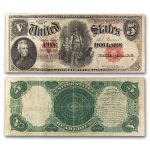 1907 $5.00 Legal Tender Woodchopper Fine (Fr#85)
