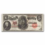 1907 $5.00 Legal Tender Woodchopper Note XF (Fr#88)