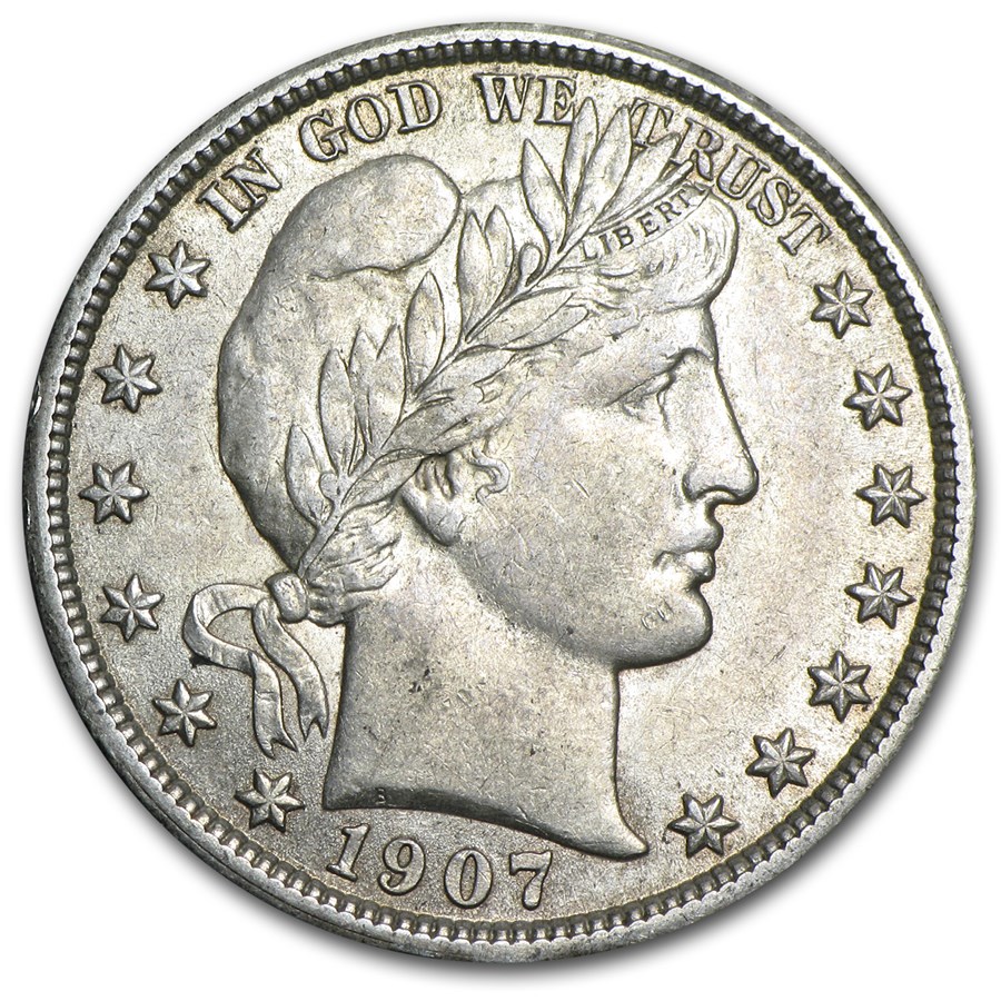 1907 Barber Half Dollar AU