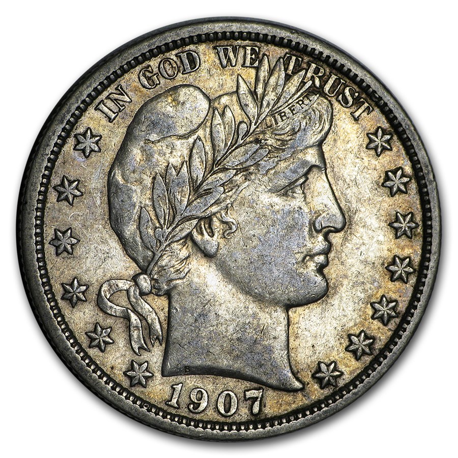 1907-D Barber Half Dollar XF