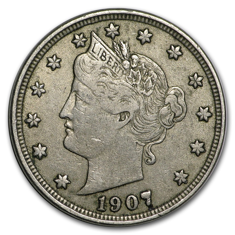 1907 Liberty Head V Nickel VF