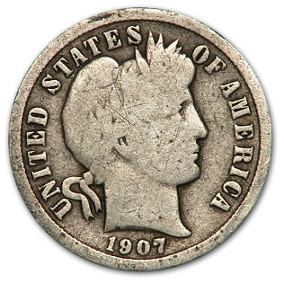 1907-O Barber Dime Good