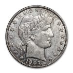 1907-O Barber Half Dollar AU