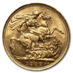 1907-S Australia Gold Sovereign Edward VII BU