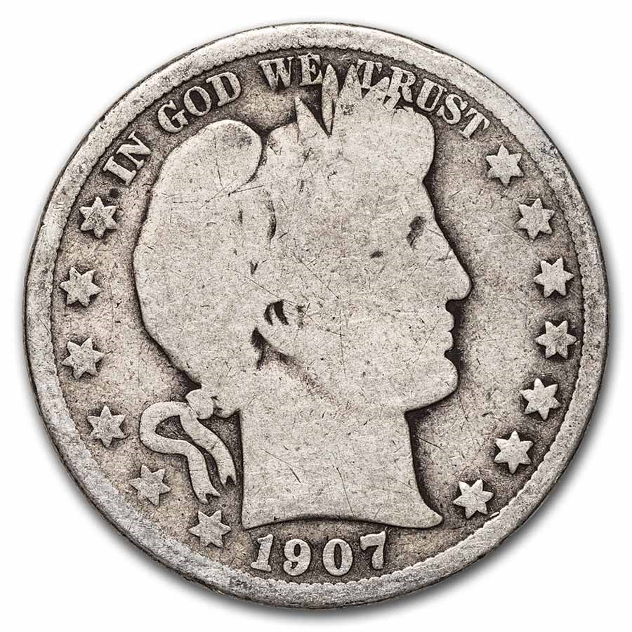 1907-S Barber Half Dollar Good