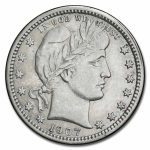 1907-S Barber Quarter AU