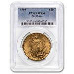1908 $20 St Gaudens Gold Double Eagle No Motto MS-66 PCGS