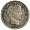 1908 Barber Dime Fine