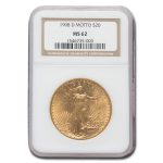 1908-D $20 St Gaudens Gold w/Motto MS-62 NGC