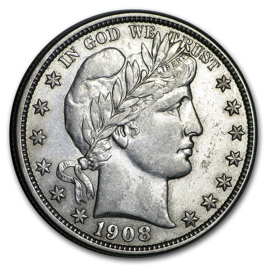 1908-D Barber Half Dollar AU
