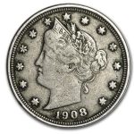 1908 Liberty Head V Nickel VF