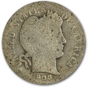 1908-O Barber Dime AG