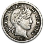 1908-O Barber Dime VF
