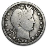 1908-O Barber Quarter Fine