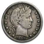 1908-O Barber Quarter VF