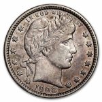 1908-O Barber Quarter XF