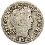 1908-S Barber Dime Good/VG