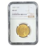 1909 $10 Indian Gold Eagle MS-62 NGC