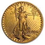 1909/8 $20 St Gaudens Gold Double Eagle XF