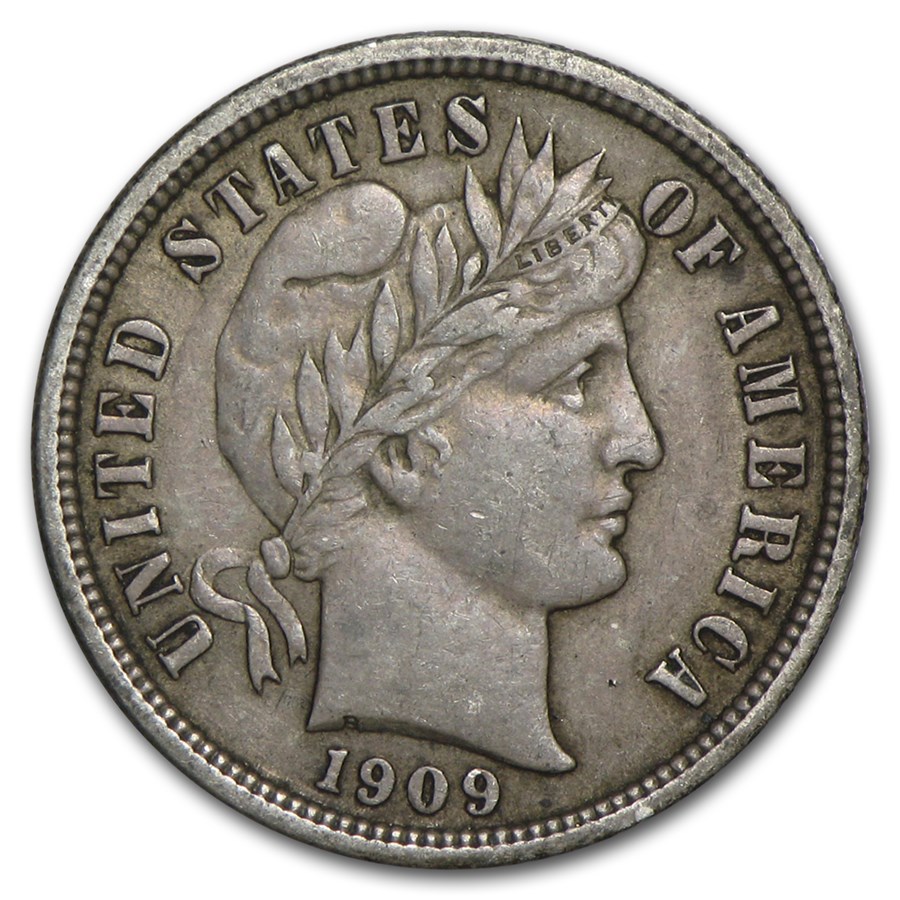 1909 Barber Dime XF