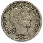 1909-D Barber Dime Fine