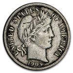 1909-D Barber Dime VF