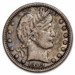 1909-D Barber Quarter VF