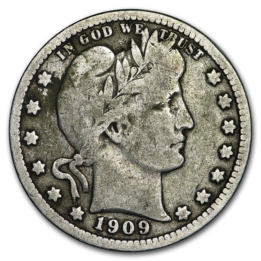 1909-D Barber Quarter VG