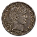 1909-D Barber Quarter XF