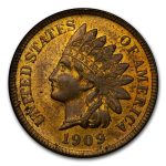 1909 Indian Head Cent BU (Red/Brown)