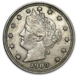 1909 Liberty Head V Nickel AU