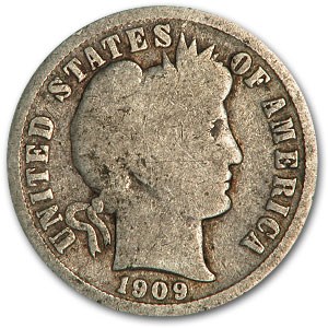 1909-O Barber Dime Good/VG