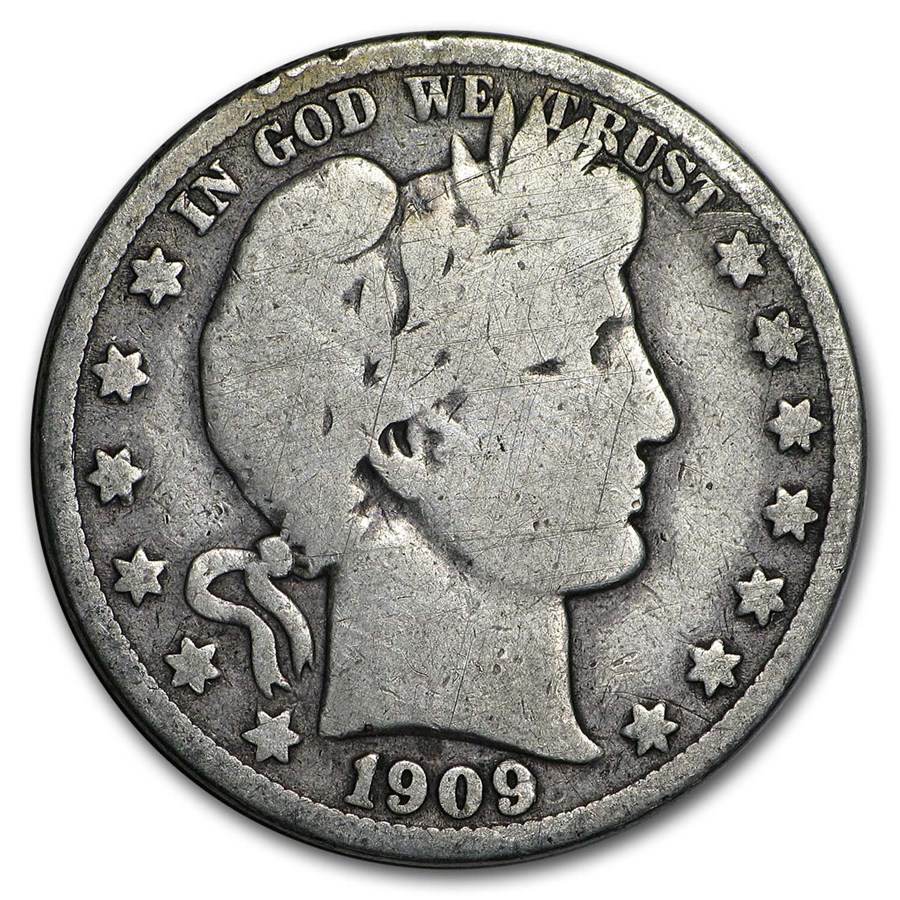 1909-O Barber Half Dollar VG