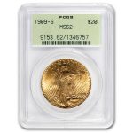 1909-S $20 St Gaudens Gold Double Eagle MS-62 PCGS