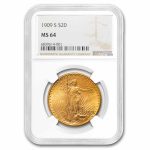 1909-S $20 St Gaudens Gold Double Eagle MS-64 NGC