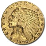 1909-S $5 Indian Gold Half Eagle XF