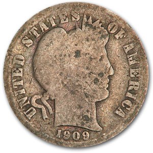1909-S Barber Dime AG