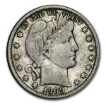 1909-S Barber Half Dollar XF