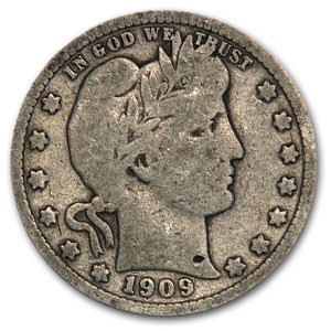 1909-S Barber Quarter Good
