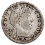 1909-S Barber Quarter VF