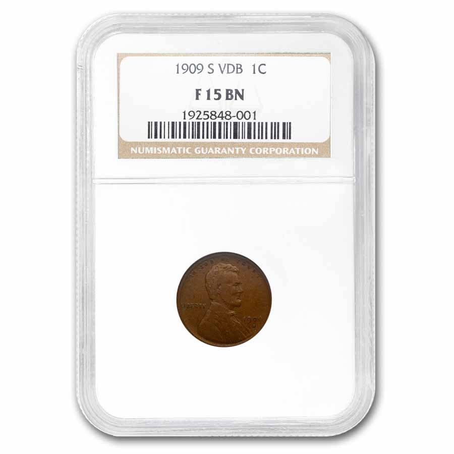 1909-S VDB Lincoln Cent Fine-15 NGC